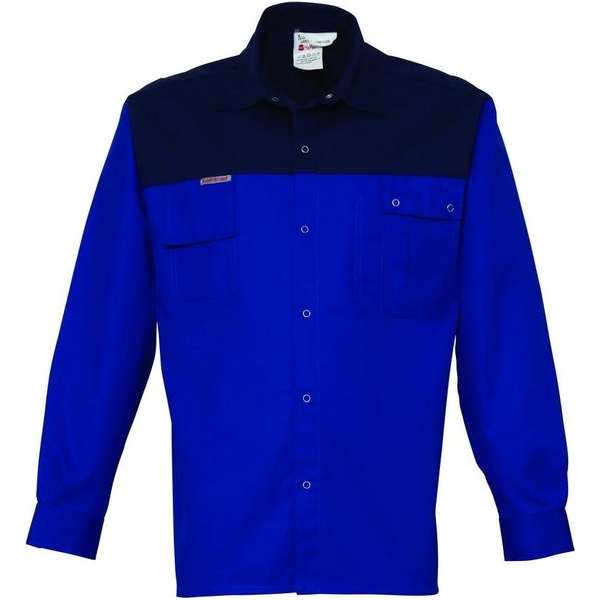 Havep 1569 Hemd lange mouw Korenblauw/Marine maat XL Havep 1569 Hemd lange mouw Korenblauw/Marine maat XL