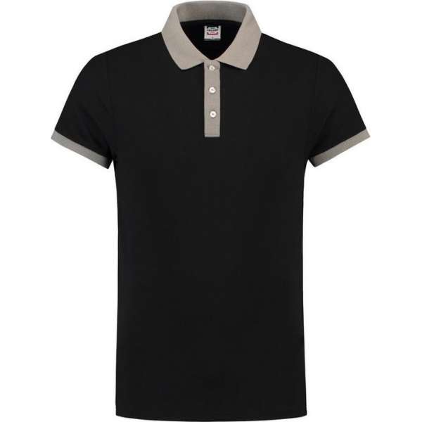 Tricorp polo bi-color fitted zwart-grijs PBF210 maat XL Tricorp polo bi-color fitted zwart-grijs PBF210 maat XL