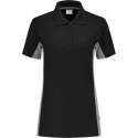 Tricorp Poloshirt Bi-color dames - 202003 - zwart / grijs - maat XL