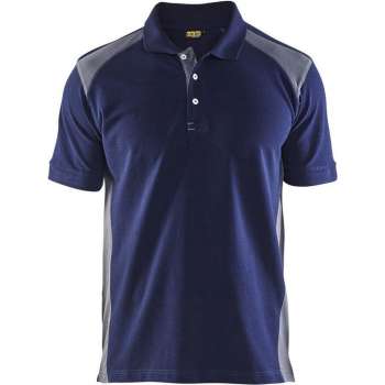 Blåkläder 3324-1050 Piqué Polo Marineblauw/Grijs maat XS