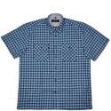 STØRVIK Werkblouse Korte Mouw Heren Blauw - Maat M - FARSUND