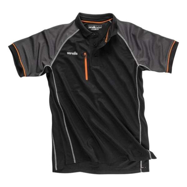 Scruffs Active Zwarte Werk Poloshirt - Maat M Scruffs Active Zwarte Werk Poloshirt - Maat M