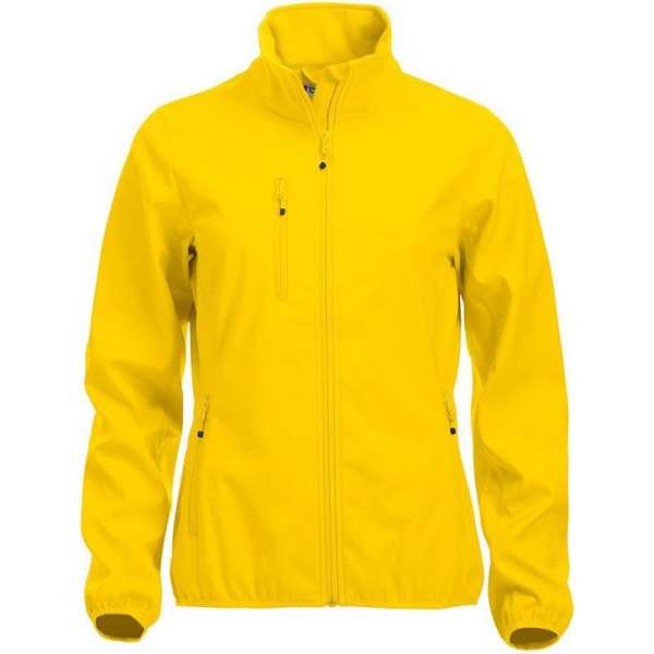 Clique Basic Softshell Jas Dames Lemon maat M Clique Basic Softshell Jas Dames Lemon maat M
