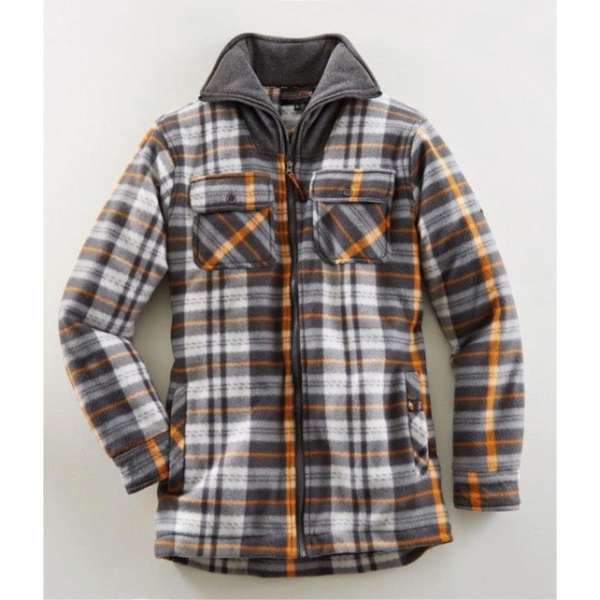 Terratrend Thermohemd gevoerd en gewatteerd grijs/oranje geruit maat XL Terratrend Thermohemd gevoerd en gewatteerd grijs/oranje geruit maat XL