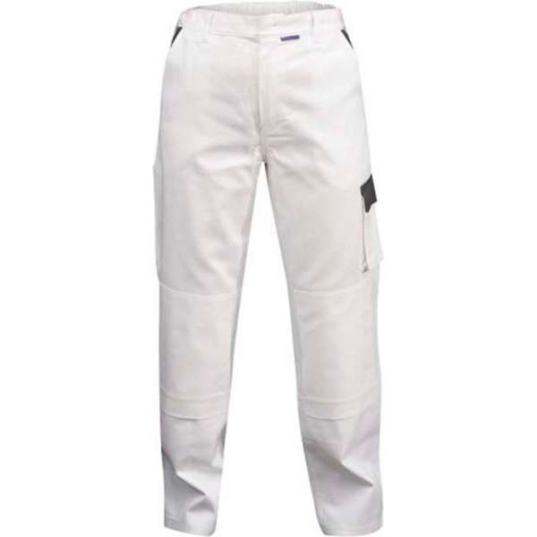 Werkbroek schilders/stucadoors Assent 3116 Lydden wit maat 64 Werkbroek schilders/stucadoors Assent 3116 Lydden wit maat 64