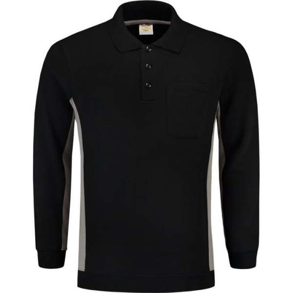 Tricorp polosweater Bi-Color - Workwear - 302001 - zwart-grijs - maat 7XL Tricorp polosweater Bi-Color - Workwear - 302001 - zwart-grijs - maat 7XL