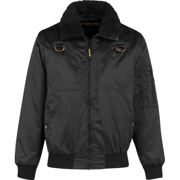 STØRVIK Werkjas Pilotjack Winddicht 4 seizoenen Heren Zwart - Maat 4XL - STOCKHOLM STØRVIK Werkjas Pilotjack Winddicht 4 seizoenen Heren Zwart - Maat 4XL - STOCKHOLM
