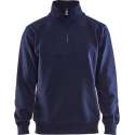 Blåkläder 3365-1048 Sweatshirt Jersey (1/2 Rits) Marineblauw maat S