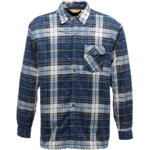 Houthakkersoverhemd Heren - Fleece gevoerd - Regatta Lumbar - Blauw maat 50