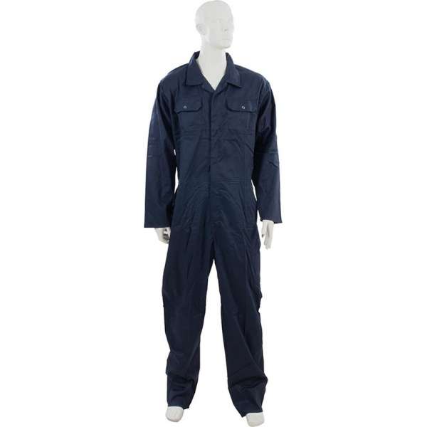 Silverline Overall - Marineblauw - Maat XL - 65% polyester / 35% katoen.