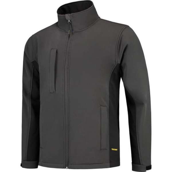 Tricorp soft shell jack bi-color - Workwear - 402002 - donkergrijs / zwart - maat L Tricorp soft shell jack bi-color - Workwear - 402002 - donkergrijs / zwart - maat L