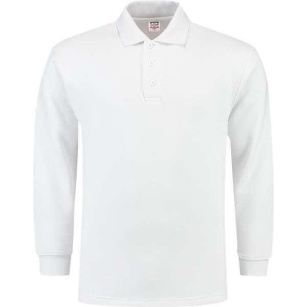 Tricorp polosweater - Casual - 301004 - wit - maat XL Tricorp polosweater - Casual - 301004 - wit - maat XL