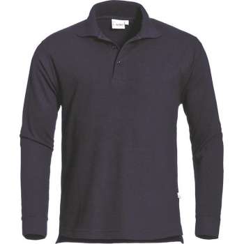 Santino Matt Polo-shirt lange mouwen - Marine - M