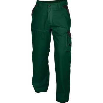 Dassy Nashville Tweekleurige werkbroek 200658 - binnenbeenlengte Standaard (81-86 cm) - Flessengroen/Zwart - 56