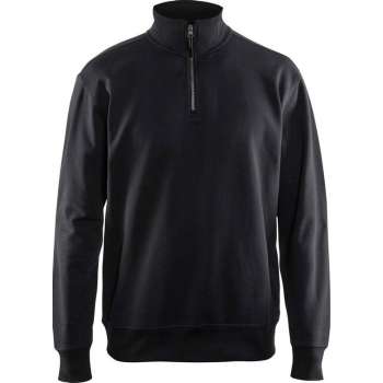 Blåkläder 3369-1158 Sweatshirt met 1/2 rits Zwart maat L
