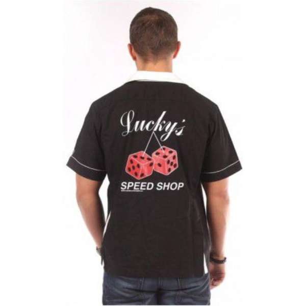 Lucky's Speed Shop Bowling Shirt Black - M Lucky's Speed Shop Bowling Shirt Black - M