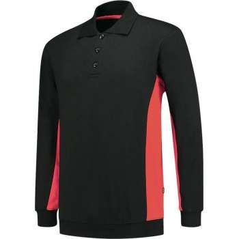 Tricorp 302003 Polosweater Bicolor Zwart/Rood maat L