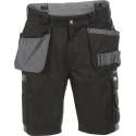 Dassy Monza Tweekleurige holsterzakkenshort 250012 - Zwart/Cementgrijs - 62