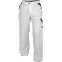Dassy Nashville Tweekleurige werkbroek 200658 - binnenbeenlengte Standaard (81-86 cm) - Wit/Cementgrijs - 46