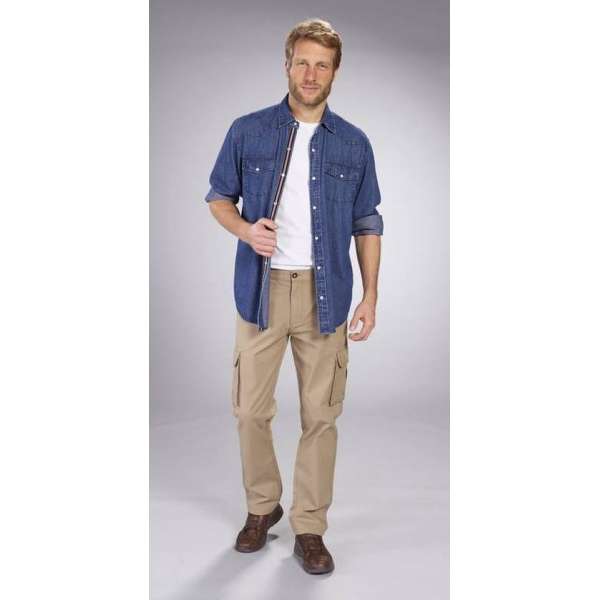 BEN BRIX Denim shirt in kleur blauwsteen, maat 4XL BEN BRIX Denim shirt in kleur blauwsteen, maat 4XL