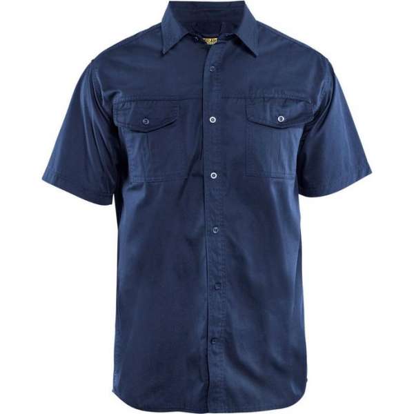 Blåkläder 3296-1190 Overhemd korte mouw Marineblauw maat XXL Blåkläder 3296-1190 Overhemd korte mouw Marineblauw maat XXL