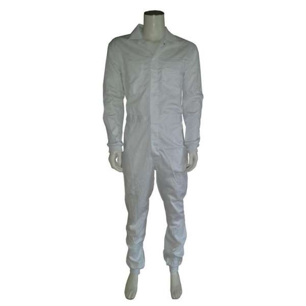 GAEVE Foodoverall polyester/katoen met manchetten wit maat 50 GAEVE Foodoverall polyester/katoen met manchetten wit maat 50