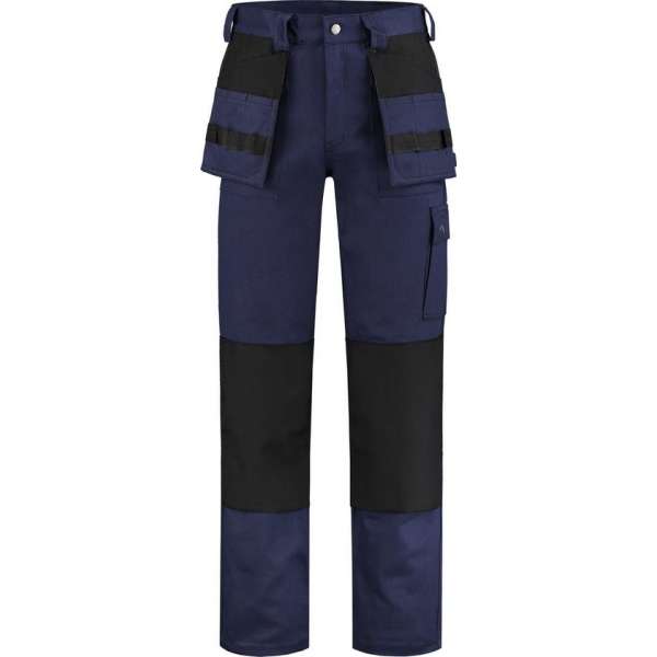 EM Workwear Werkbroek 100% katoen navy-zwart maat 48 EM Workwear Werkbroek 100% katoen navy-zwart maat 48