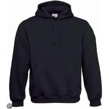 B&C Hooded Sweater 80/20 Black, maat M