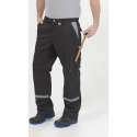 Tailleband broek, kleur zwart/grijs/groen, maat 48