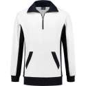Workman Zipper Sweater Bi-Colour - 2701 wit/navy - Maat M