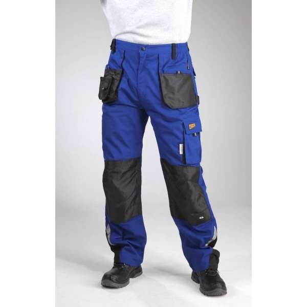 Broek, kleur koninklijk, voor werk en beroep, maat 52 Broek, kleur koninklijk, voor werk en beroep, maat 52