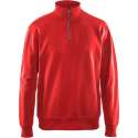 Blåkläder 3369-1158 Sweatshirt met 1/2 rits Rood maat L