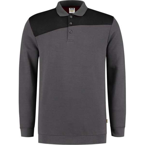 Tricorp Polo Sweater Bicolor Naden 302004 Donkergrijs / Zwart - Maat XS Tricorp Polo Sweater Bicolor Naden 302004 Donkergrijs / Zwart - Maat XS