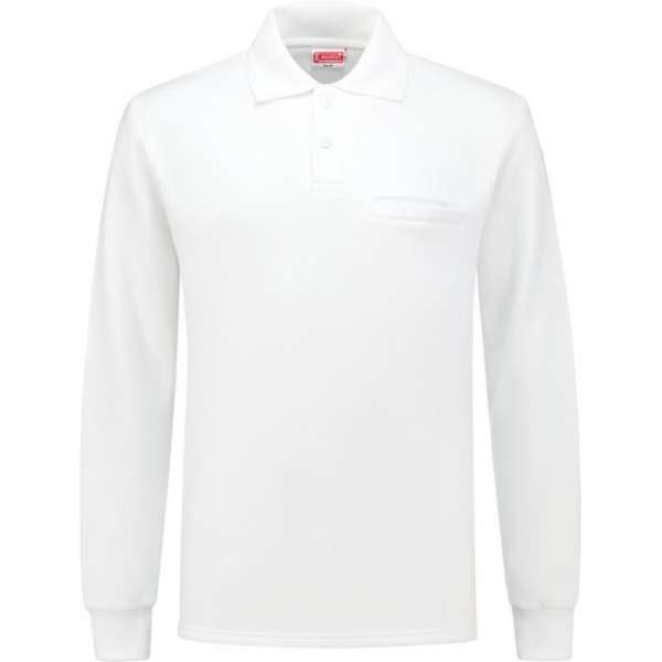 Workman Polosweater Outfitters - 2301 wit + borstzakje - Maat S Workman Polosweater Outfitters - 2301 wit + borstzakje - Maat S