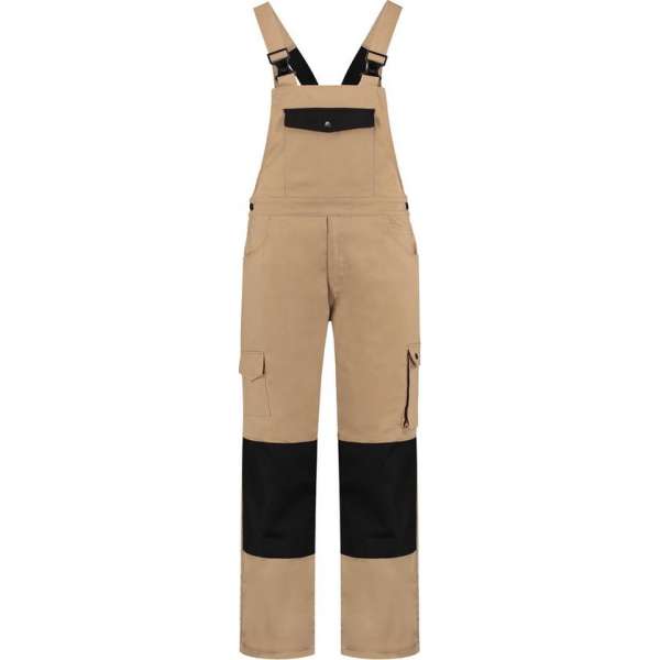Yoworkwear Tuinbroek katoen/polyester kaki-zwart maat 56 Yoworkwear Tuinbroek katoen/polyester kaki-zwart maat 56