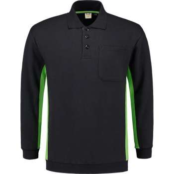 Tricorp Polosweater Bi-Color - Workwear - 302001 - Navy-Limoengroen - maat XS