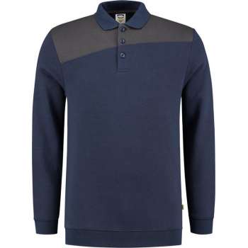 Tricorp Polo Sweater Bicolor Naden 302004 Ink / Donkergrijs - Maat XS