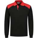 Santino Tesla 2color Polo-sweater (280g/m2) - Zwart | Rood - 4XL