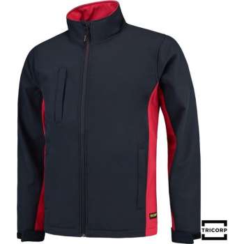 Tricorp Soft Shell Jack Bi-Color - Workwear - 402002 - Navy-Rood - maat XL