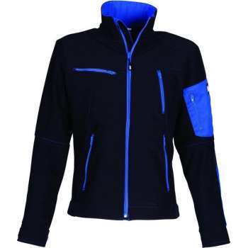 HaVeP Titan Softshell 40054 zwart/korenblauw S