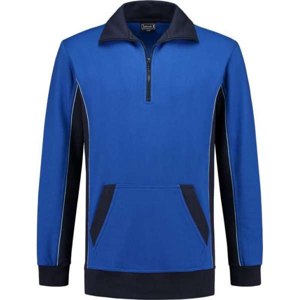 Workman Zipper Sweater Bi-Colour - 2704 royal blue/navy- Maat 2XL