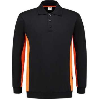 Tricorp 302003 Polosweater Bicolor Zwart/Oranje maat L