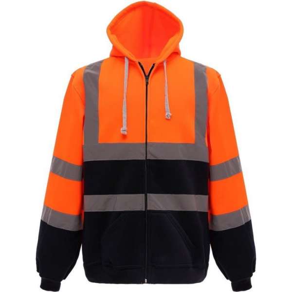 RWS vest, met rits en capuchon, S t/m 3XL M Marineblauw/Oranje RWS vest, met rits en capuchon, S t/m 3XL M Marineblauw/Oranje