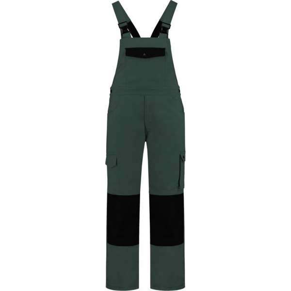 Yoworkwear Tuinbroek katoen/polyester flessengroen-zwart maat 44 Yoworkwear Tuinbroek katoen/polyester flessengroen-zwart maat 44
