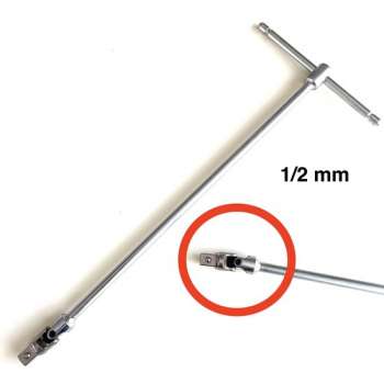 Mannelijk verstelbaar t-greep schroevendraaier - ½ mm