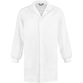 Yoworkwear Food stofjas (lang) met manchetten - wit - maat L