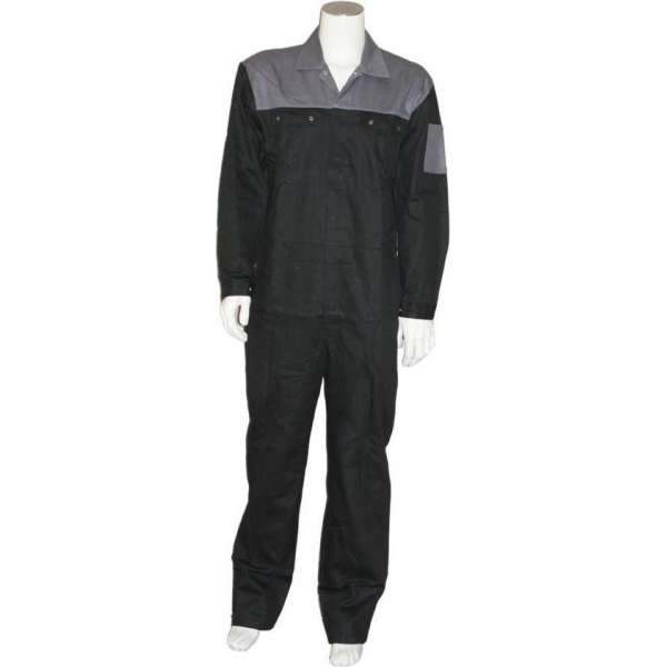 Yoworkwear Overall 100% katoen 2-kleurig zwart-grijs maat 59 Yoworkwear Overall 100% katoen 2-kleurig zwart-grijs maat 59