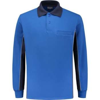 Workman Polosweater Bi-Colour - 2404 royal blue / navy - Maat 4XL