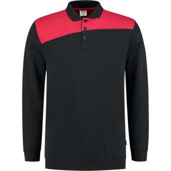Tricorp Polo Sweater Bicolor Naden 302004 Zwart / Rood - Maat 3XL