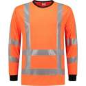 Tricorp T-shirt RWS Birdseye Lange Mouw 103002 Fluor Oranje  - Maat XS